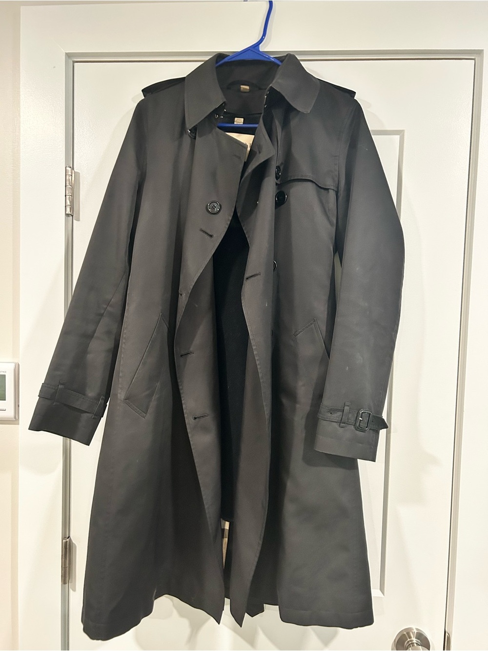 Women’s Burberry  Black Trench Coat - Classic Long Overcoat